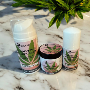 CBD MUSCLE RUB | CBD JOINT PAIN RELIEF CREAM | CBD ROLL ON COOLING GEL | TRIO PACK