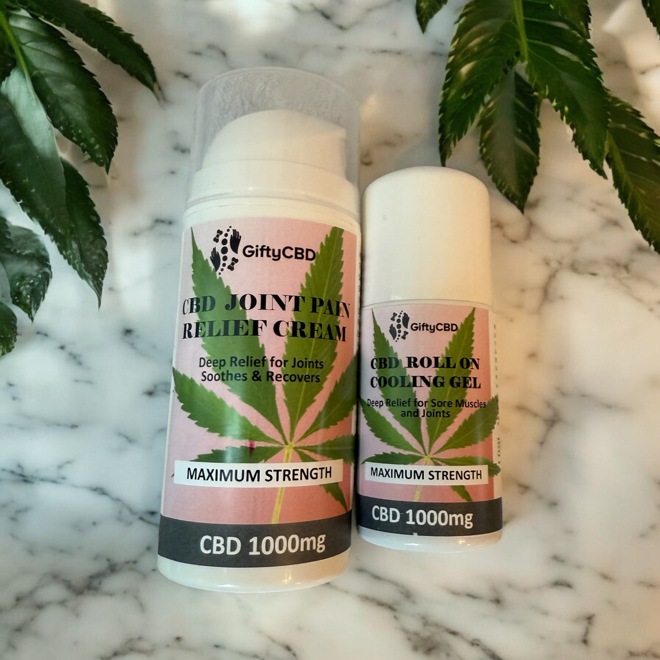 CBD JOINT PAIN RELIEF CREAM & CBD ROLL-ON COOLING GEL | DUO PACK